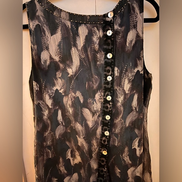 Da-Nang Silk Beaded Tunic Tank Size Large - Picture 6 of 16